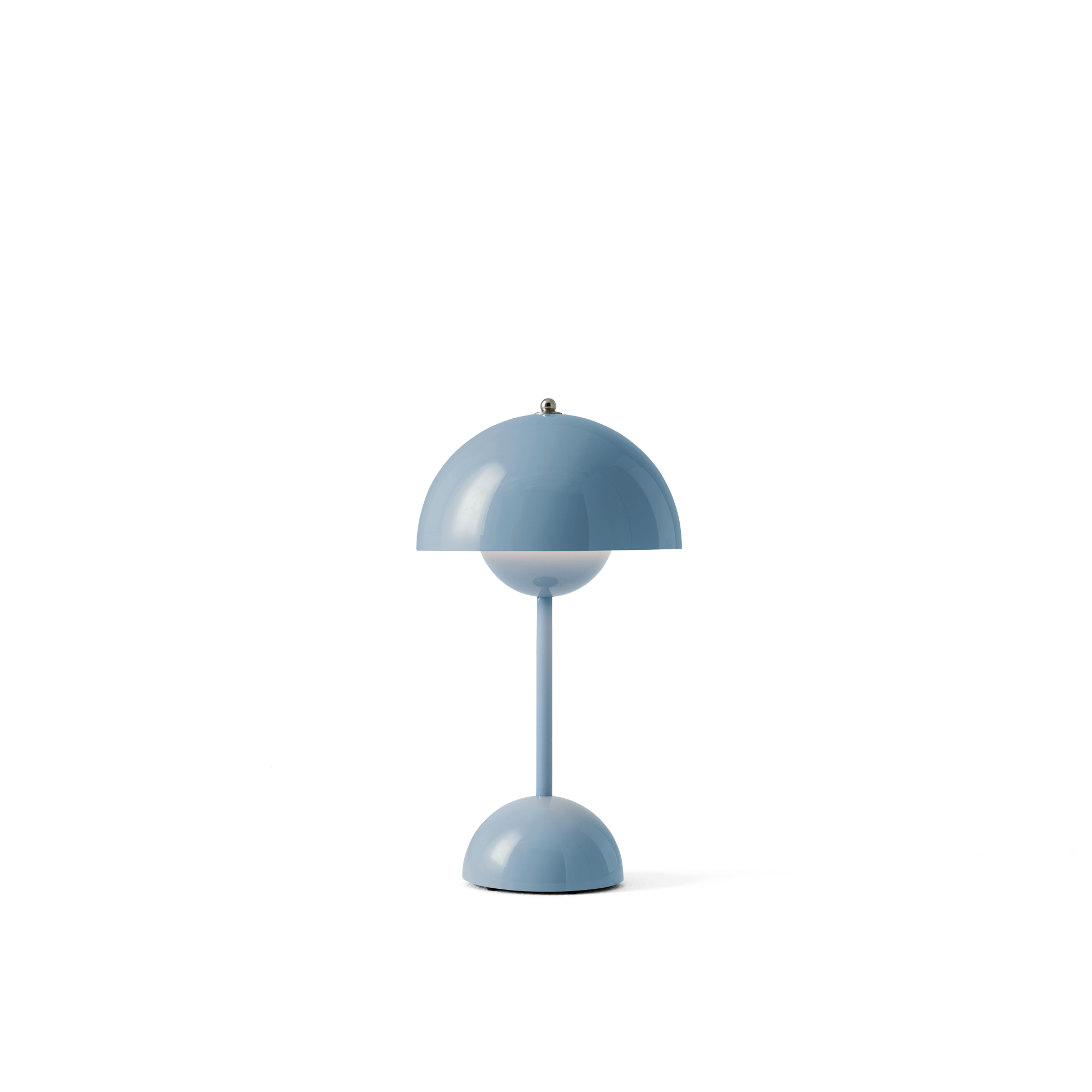 Klimatiske bjerge Fleksibel komponent Flowerpot VP9 &Tradition Bordlampe Transportabel i Lys Blå