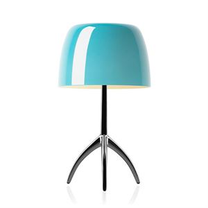 Foscarini Lumiere Bordlampe Grande Turkis m. Lysdæmper