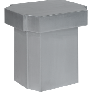 Louise Roe Funki 02 Skammel Børstet Aluminium