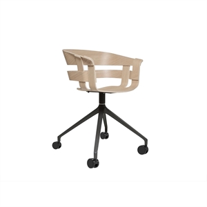 Design House Stockholm Wick Drejestol Med Hjul Eg/Grå