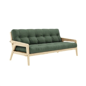 Karup Grab Sofa Med 5-Lags Madras 756 Olive Green/Raw