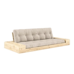 Karup Base Sovesofa Med Sidekasse & 5-Lags Madras Klar/Beige