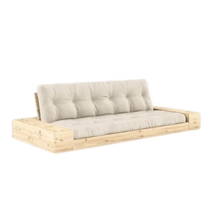 Karup Base Sovesofa Med Sidekasse & 5-Lags Madras Klar/Linned
