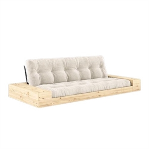 Karup Base Sovesofa Med Sidekasse & 5-Lags Madras Black Night/Ivory