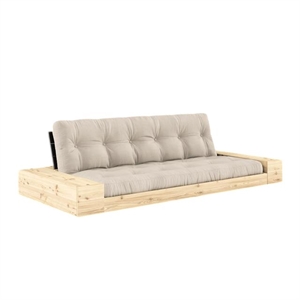Karup Base Sovesofa Med Sidekasse & 5-Lags Madras Black Night/Beige