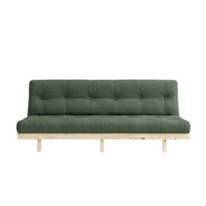 Karup Lean Sovesofa Med 5-Lags Madras 130x190 Oliven Grøn/Raw