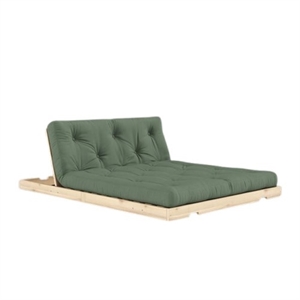 Karup Flip Sovesofa Med Madras 140x200 Olivengrøn/Raw