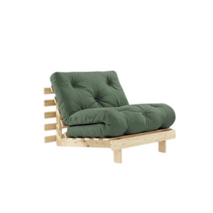Karup Roots Sovesofa Med Madras 90x200 756 Olive Green/Raw