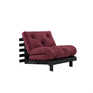 Karup Roots Sovesofa Med Madras 90x200 Black Night/Bordeaux