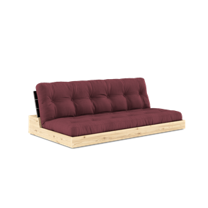 Karup Design Base Sovesofa Med 5-Lags Madras Black Night/Bordeaux