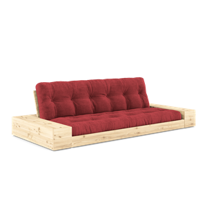 Karup Design Base Sovesofa Med Sidekasse & 5-Lags Madras Klar/Ruby Red