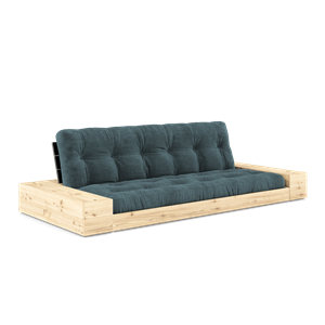 Karup Design Base Sovesofa Med Sidekasse & 5-Lags Madras Black Night/Pale Blue