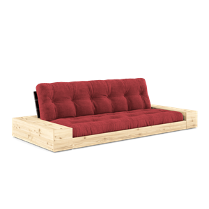 Karup Design Base Sovesofa Med Sidekasse & 5-Lags Madras Black Night/Ruby Red