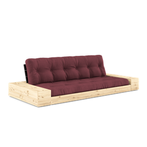 Karup Design Base Sovesofa Med Sidekasse & 5-Lags Madras Black Night/Bordeaux