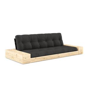 Karup Design Base Sovesofa Med Sidekasse & 5-Lags Madras Black Night/Mørkegrå