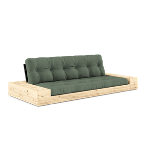 Karup Design Base Sovesofa Med Sidekasse & 5-Lags Madras Black Night/Oliven Grøn