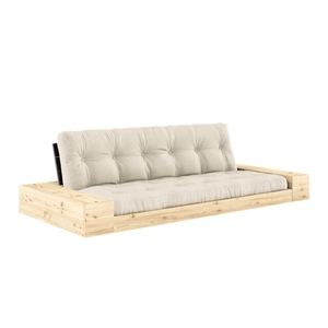 Karup Base Sovesofa Med Sidekasse & 5-Lags Madras Black Night/Linned