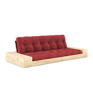 Karup Design Base Sovesofa Med Sidekasse & 5-Lags Madras Poppy Red/Ruby Red