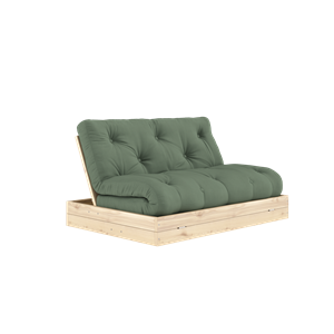 Karup Design Flip Sovesofa Med Madras 140x200 Olivengrøn/Klarlakeret