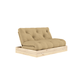 Karup Design Flip Sovesofa Med Madras 140x200 Wheat Beige/Klarlakeret