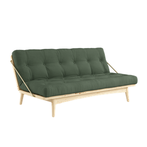 Karup Folk Sofa Klarlakeret Fyrretræ/756 Olive Green