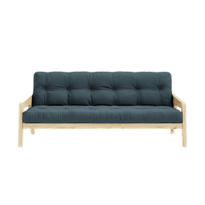 Karup Design Grab Sofa M. 5-Lags Madras Petrol Blue/Klarlakeret