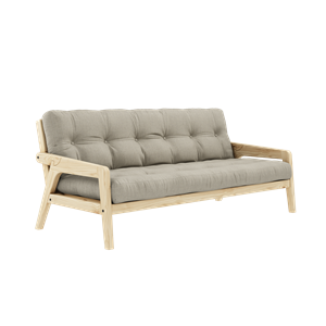 Karup Grab Sovesofa Klarlakeret Fyrretræ/914 Linen