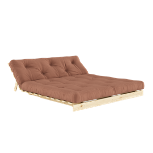 Karup Design Roots Sovesofa M. Madras 160x200 759 Clay Brown/Fyrretræ