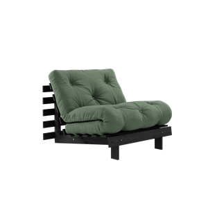 Karup Design Roots Sovesofa Med Madras 90x200 Black Night/Oliven Grøn