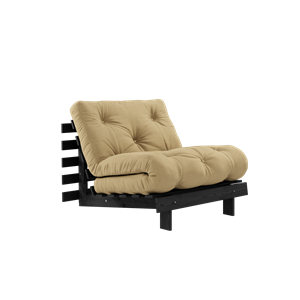 Karup Design Roots Sovesofa Med Madras 90x200 Black Night/Wheat Beige