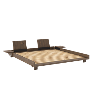 Karup Design Social Sengestel Med 2 stk. Rygstøtte & Sidebord 180x200 Carob Brown