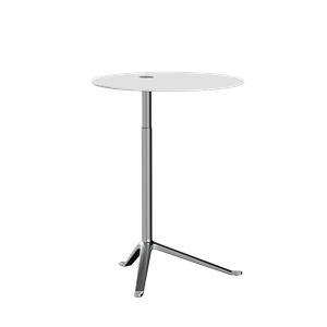Fritz Hansen Little Friend KS11 Sidebord Justerbar Højde Hvid/Poleret Aluminium