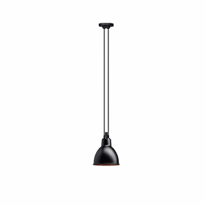 Lampe Gras N322 Pendel Mat Sort & Kobber Round