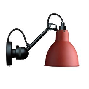 Lampe Gras N304 Væglampe Mat Sort & Mat Rød Med Tænd/Sluk