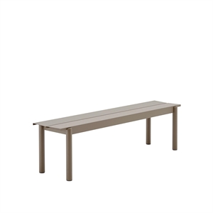 Muuto Linear Steel Bænk Taupe 170 x 34 cm