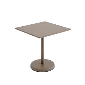 Muuto Linear Steel Café Havebord 73x70 cm Taupe