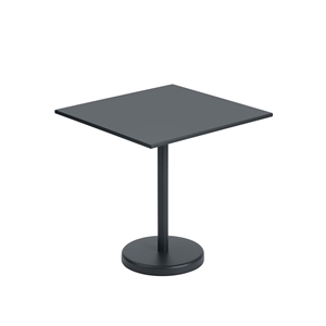 Muuto Linear Steel Café Havebord Sort 70 x 70 cm