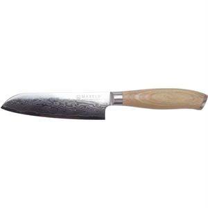 Mareld Akio Japanese Santokukniv 13 cm Lys Træ