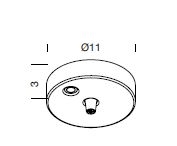 Ilti Luce Loftrosette Med 2 Huller 31x8x6 cm Hvid