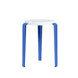 TipToe LOU Skammel Genanvendt Plastik Hvid/Azure Blue