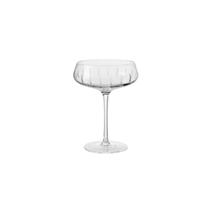 Louise Roe Champagne Coupe Single Cut Champagneglas Sæt af 4 Klar