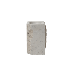 Louise Roe Gallery Object Stone Lysestage Høj Grey Cadoico Marble