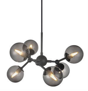 Halo Design Atom Chandelier Sort/Smoke