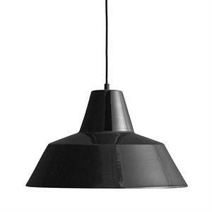 Made By Hand Værkstedslampe Pendel Blank Sort W4