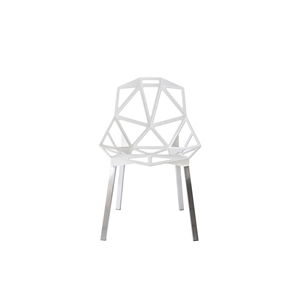 Magis Chair One 4 Legs Spisebordsstol Anodiseret/Hvid