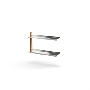 Mazo MOD Model 16 Reolsystem 1x525 Skinne + 2 Hylder Eg/Aluminium