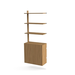 Mazo MOD Model 8 Reolsystem 1x1925 Skinne + 3 Hylder + Kabinet Eg