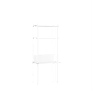 MOEBE S.200.1.D Reol System Hvid/hvid