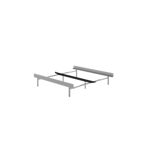 Moebe Bed Sengeramme 90-180 cm Med Høje Ben Rustfri Stål