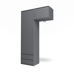 Montana Selection Attire II Garderobeskab Med Ophæng 36-Coal